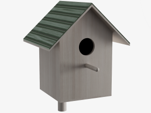 Wooden Birdhouse 3D Model