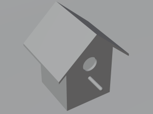 Wooden Birdhouse 3D Model