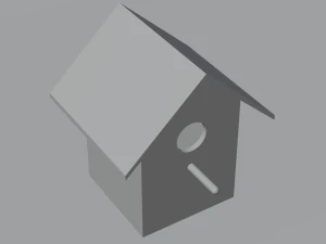 Wooden Birdhouse 3D Model