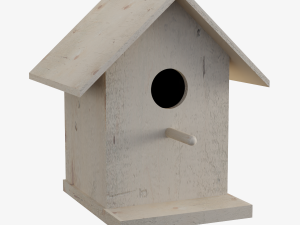 Wooden Birdhouse 3D Model