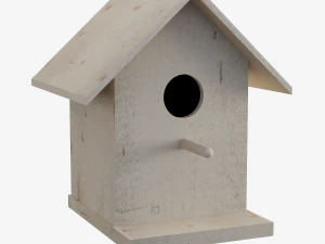 Vogelhaus aus Holz 3D Modell
