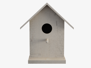 Wooden Birdhouse 3D Model