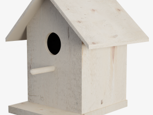 Wooden Birdhouse 3D Model