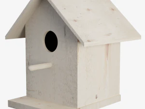 Wooden Birdhouse 3D Model