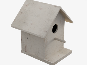 Wooden Birdhouse 3D Model