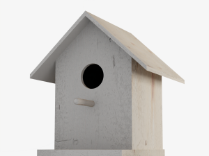 Wooden Birdhouse 3D Model
