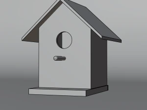 Wooden Birdhouse 3D Model