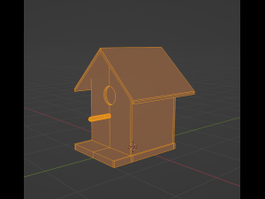 Wooden Birdhouse 3D Model