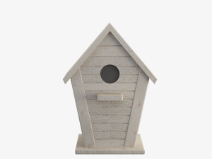 Wooden Birdhouse 02 3D Model