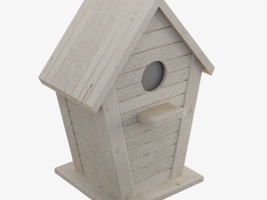 Wooden Birdhouse 02 3D Model