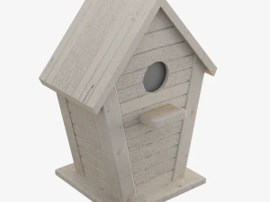 Wooden Birdhouse 02 3D Model