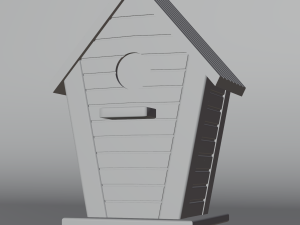 Wooden Birdhouse 02 3D Model