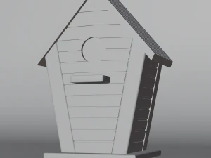 Wooden Birdhouse 02 3D Model