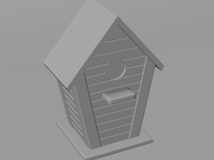 Wooden Birdhouse 02 3D Model