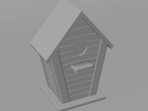 Wooden Birdhouse 02 3D Model