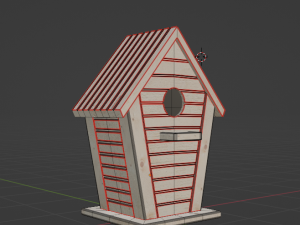 Wooden Birdhouse 02 3D Model