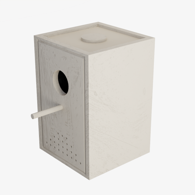 Wooden Birdhouse 3D Model .c4d .max .obj .3ds .fbx .stl .blend 