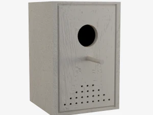 Wooden Birdhouse 3D Model