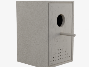 Wooden Birdhouse 3D Model
