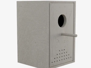 Wooden Birdhouse 3D Model