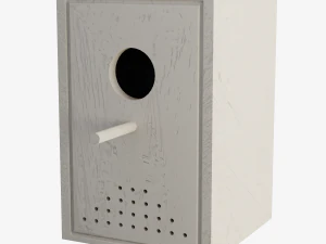 Wooden Birdhouse 3D Model