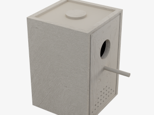 Wooden Birdhouse 3D Model