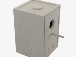 Wooden Birdhouse 3D Model