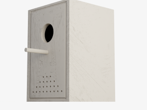 Wooden Birdhouse 3D Model