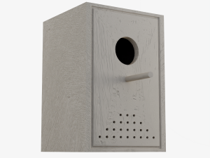 Wooden Birdhouse 3D Model