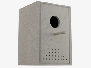 Wooden Birdhouse 3D Model
