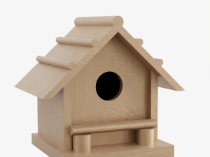 Wooden Birdhouse 3D Model