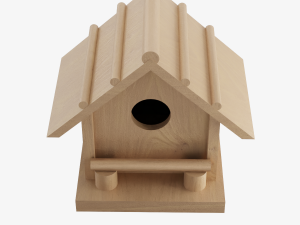 Wooden Birdhouse 3D Model