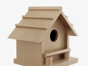 Wooden Birdhouse 3D Model