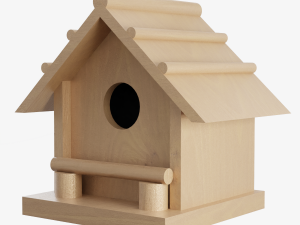 Wooden Birdhouse 3D Model