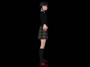 Wednesday Jenna Ortega Realistic Character 3D मॉडल