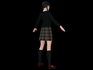 Wednesday Jenna Ortega Realistic Character 3D मॉडल