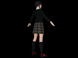 Wednesday Jenna Ortega Realistic Character 3D Model