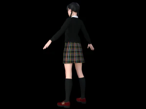 Wednesday Jenna Ortega Realistic Character 3D Model