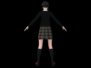 Wednesday Jenna Ortega Realistic Character 3D मॉडल