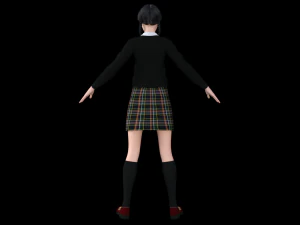 Wednesday Jenna Ortega Realistic Character 3D Model
