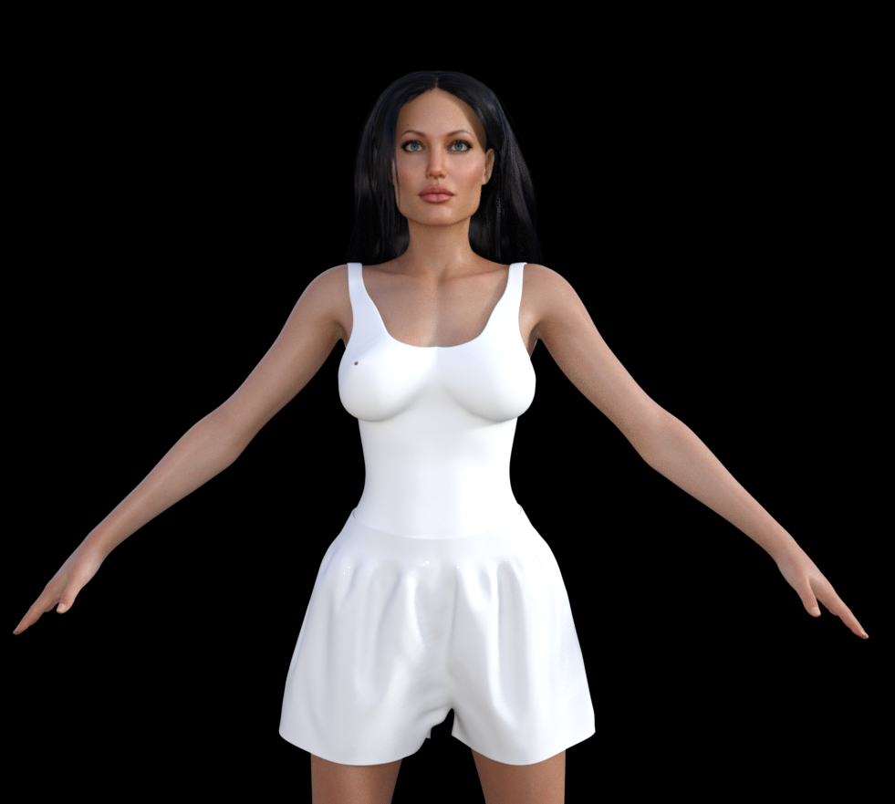 Angelina Joly Porn 3d - Angelina Jolie Realistic Character 3D Model in Woman 3DExport