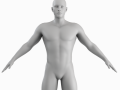 Average Man Body Low Poly Basemesh 3D Model