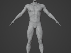 Average Man Body Low Poly Basemesh 3D 모델
