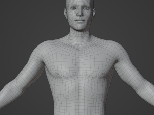 Average Man Body Low Poly Basemesh 3D 모델
