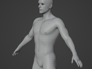 Average Man Body Low Poly Basemesh 3D 모델