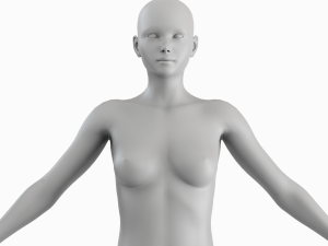 Average Woman Body Low Poly Basemesh 3D Model