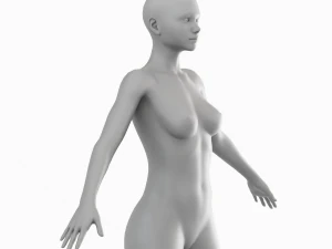 Average Woman Body Low Poly Basemesh 3D Model