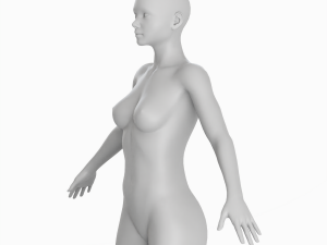 Average Woman Body Low Poly Basemesh 3D Model