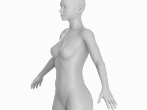 Average Woman Body Low Poly Basemesh 3D Model