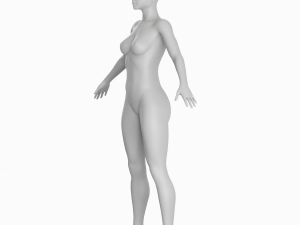 Average Woman Body Low Poly Basemesh 3D Model